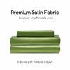 Picture of MR&HM Satin Bed Sheets, Twin XL Size Sheets Set, 3 Pcs Silky Bedding Set with 15 Inches Deep Pocket for Mattress(Twin XL, Sage)