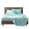 Picture of MR&HM Satin Bed Sheets, Twin XL Size Sheets Set, 3 Pcs Silky Bedding Set with 15 Inches Deep Pocket for Mattress(Twin XL, Turquoise)