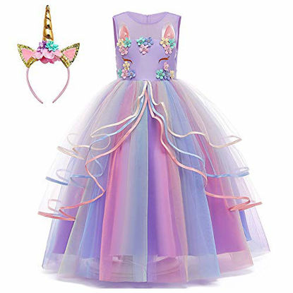 Picture of Princess Unicorn Dress Up for Little Girls Birthday Party Unicorn Dresses Costume