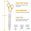 Picture of JASON 7.5" 18-Teeth Chunkers Shears for Dogs Cats Grooming Texturizing Blending Thinning Scissor Pets Trimming Kit Sharp Gold Shear for Right Handed Groomers