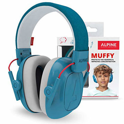 Picture of Alpine Muffy Earmuffs for Kids 3-16 Adjustable Noise Reduction Headphones - Blue