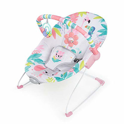 Picture of Bright Starts Flamingo Vibes - Vibrating Bouncer with Toy bar