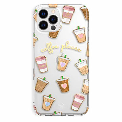 Picture of Velvet Caviar Compatible with iPhone 11 Pro Case Coffee Design for Women & Girls - Clear Cute Protective Phone Cases