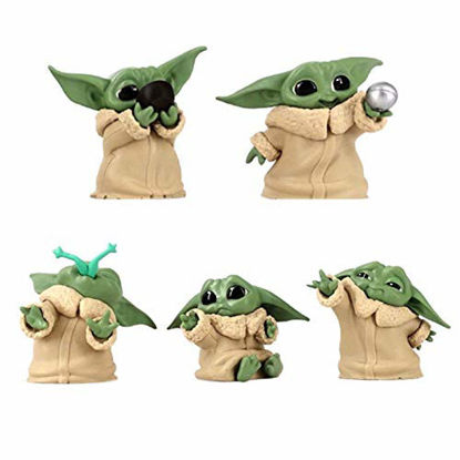 Picture of 5PCS Baby yoda Toy Star Wars Baby Yoda Collection Action Figure Toys New Year Gift for Children