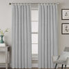 Picture of Tab Top Natural Linen Blended Airy Curtains for Living Room Home Decor Soft Rich Material Light Reducing Bedroom Drape Panels, Set of 2, 52 x 84 -Inch - Dove Pattern