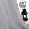 Picture of Tab Top Natural Linen Blended Airy Curtains for Living Room Home Decor Soft Rich Material Light Reducing Bedroom Drape Panels, Set of 2, 52 x 84 -Inch - Dove Pattern