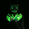 Picture of Halloween Led Mask Light Up Scary Mask and Gloves Cosplay Costume (Green)