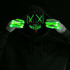 Picture of Halloween Led Mask Light Up Scary Mask and Gloves Cosplay Costume (Green)