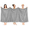 Picture of 40x80 Inches Jumbo Size, Thick & Large 650 GSM Genuine Ringspun Cotton Bath Sheet, Luxury Hotel & Spa Quality, Absorbent & Soft Decorative Kitchen & Bathroom Turkish Towels, Light Grey