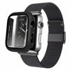Picture of 3 Pack Magnetic stainless steel apple watch mesh Band with Case Compatible for Apple Watch Band Milanese Loop for Apple Watch Band 38mm 40mm 42mm 44mm for Women Men, Replacement Accessories Wristband Strap for Apple Watch Sport Watch Bands stainless steel Apple Smart Watch Series 6 Series 3 Apple IWATCH SE /5/4/3/2/1 All Model, Black Rose Gold