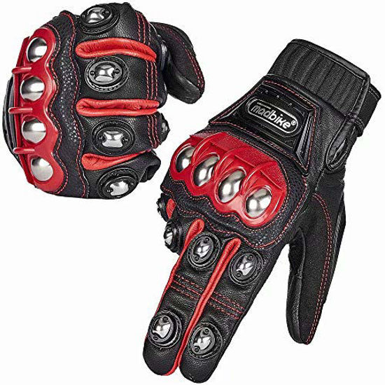 Steel knuckle motorcycle gloves deals