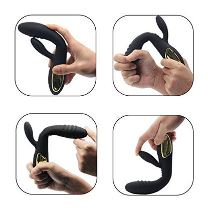Picture of Feminine Care Waterproof USB Rechargeable Massage Magic Power Pro Strap On Vibration (Black)