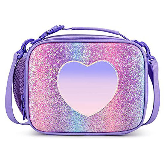 mibasies Kids Insulated Lunch Box for Girls Rainbow Bag