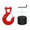 Picture of AMBULL Heavy Duty Forged Steel 3/8" Grade 70 Safety Latch Winch Cable Hook Stopper & Clevis Slip Hook Sets, Included Allen Wrench,Max 35,000 lbs, Red