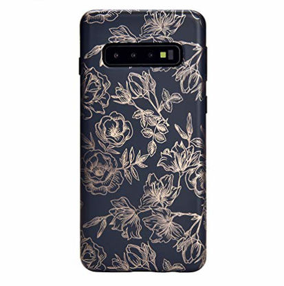 Picture of Velvet Caviar Case Compatible with Samsung Galaxy S10 - Cute Protective Phone Cases for Girls Women (Rose Gold Black Floral)