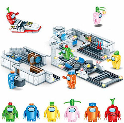 Picture of ZLXOEIR Building Blocks Set, 6 Space Alien Figures Peluche Game Model Kit Bricks Kids Toy Gift (528pcs, 6in1)