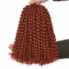Picture of Leeven 7 Packs Copper Red Passion Twist Hair 12 Inch Water Wave Crochet Braids Hair for Distressed Butterfly Locs 350 Color Synthetic Hot Water Setting Passion Twists Hair Extensions