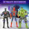 Picture of Amazing Superheroes Toy Set - Avengers Heroes 7 pcs Include Ironman, Captain America, Spiderman, Black Panther, Hulk, Thor, Thanos - Collectible Action Figures - Exclusive for Kids