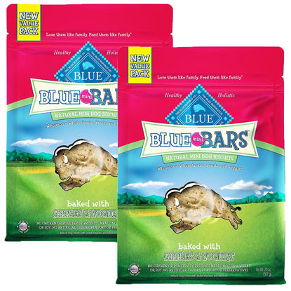Picture of BLUE Mini Bars Crunchy Dog Treats, Apples & Yogurt, 20 oz (2 Pack)
