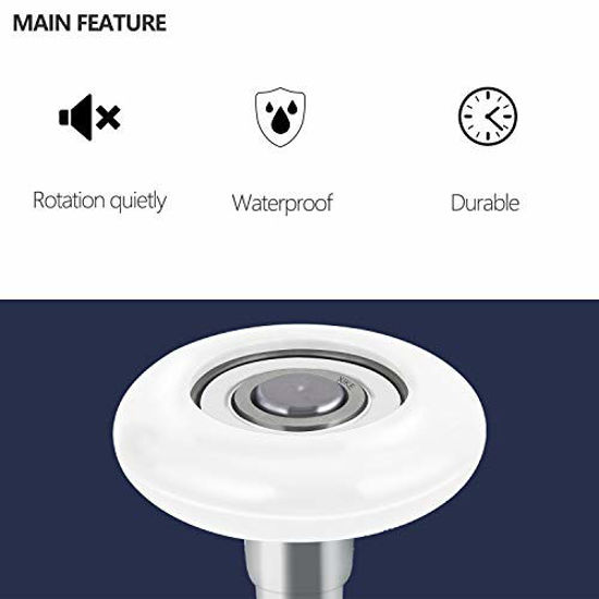 GetUSCart XiKe 12 Pack White 2" Nylon Garage Door Roller 4" Stem