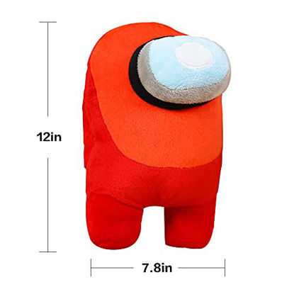 Picture of Among Us Plush Toy 12Inch Cute Stuffed Figure Bulging Eyes Astronaut PlushToy Figure with is The Best Gift for Kids (Red)