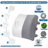 Picture of LOVEHOME Memory Foam Lumbar Support Pillow for Desk Chair with 3D Mesh Cover Balanced Firmness for Lower Back Pain Relief - Ideal Back Support for Office Chair and Car- Grey