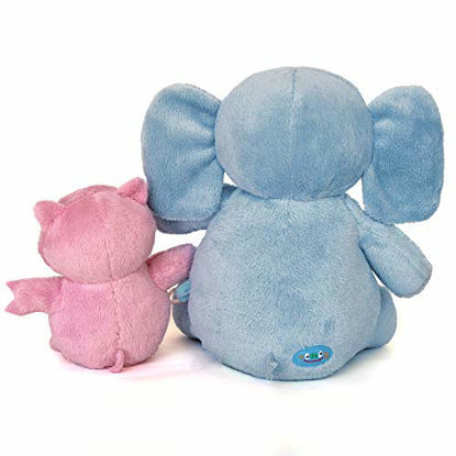 Picture of YOTTOY Mo Willems Collection | Pair of Elephant & Piggie Soft Stuffed Animal Plush Toys - 7 & 5 Sitting
