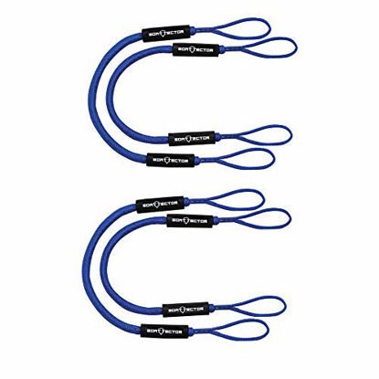 Picture of Extreme Max 3006.3255 BoatTector Bungee Dock Line Value 4-Pack - 5', Blue