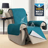 Picture of H.VERSAILTEX 100% Waterproof Quilted Recliner Chair Cover Recliner Cover Recliner Slipcover for Living Room, Secure with Elastic Strap and Non Slip Puppy Paw Silicone Backing (Standard, Dark Teal)