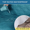 Picture of H.VERSAILTEX 100% Waterproof Quilted Recliner Chair Cover Recliner Cover Recliner Slipcover for Living Room, Secure with Elastic Strap and Non Slip Puppy Paw Silicone Backing (Standard, Dark Teal)