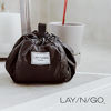 Picture of Lay-n-Go Cosmo Drawstring Makeup Organizer Cosmetic & Toiletry Bag for Travel, and Daily Use with a Durable Patented Design, 20 inch, Purple Paisley