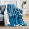 Picture of BEAUTEX Sherpa Fleece Throw Blankets, Soft Fluffy Flannel Plush Blanket Twin Size, Fuzzy Cozy Blue Cuddle Blankets for Couch Bed Sofa Adults (60" x 80", Teal)