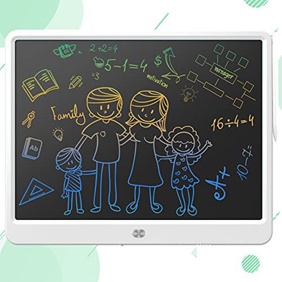 Picture of TEKFUN Gift Ideas Christmas Xmas Gift, 15inch LCD Writing Tablet Drawing Board, Teen Girl Boy Gifts Age 10 and Up, Home and Office Message Board Erasable Writing Tablet for Business Meeting (White)