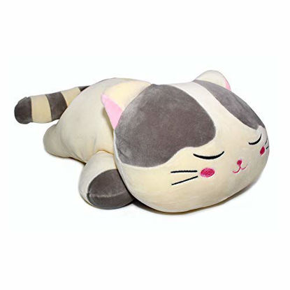 Picture of Vintoys Very Soft Cat Big Hugging Pillow Plush Kitten Kitty Stuffed Animals Gray 23.5"