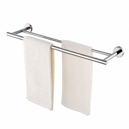 Picture of KES 23.6-Inch Double Towel Bar SUS304 Stainless Steel Bathroom Kitchen Towel Holder Dual Towel Rail Rustproof Wall Mount Polished Finish, A2001S60