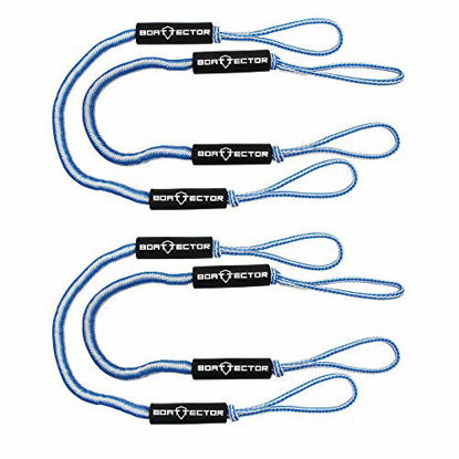 Picture of Extreme Max 3006.3303 BoatTector Bungee Dock Line Value 4-Pack - 6', Blue/White