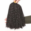 Picture of Leeven 7 Packs Passion Twist Hair 12 Inch Water Wave Crochet Braiding Hair Dark Brown Bohemian Passion Twist Synthetic Braids Bomb Spring Twist Braiding Hair for Distressed Butterfly Locs 4#