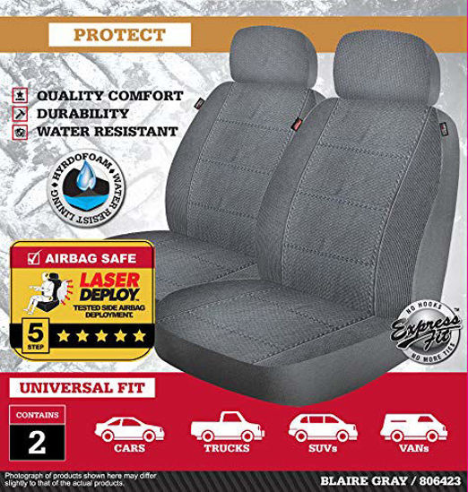 GetUSCart Dickies 40319 Gray, 2Piece Seat Cover with Matching