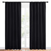 Picture of NICETOWN Black Out Window Curtains - Solid Home Decor Thermal Insulated Blackout Drapes for Bedroom, Privacy Assured Patio Window Treatment (2 Panels, 52 inches Wide by 84 inches Long)