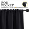 Picture of NICETOWN Black Out Window Curtains - Solid Home Decor Thermal Insulated Blackout Drapes for Bedroom, Privacy Assured Patio Window Treatment (2 Panels, 52 inches Wide by 84 inches Long)