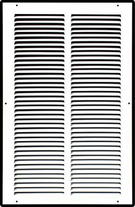 Picture of 12" X 24" [Duct Opening Measurements] Heavy Duty Steel Return Air Grille | HVAC Vent Cover Grill for Sidewall and Ceiling, White | Outer Dimensions: 13.75"W X 25.75"H for 12x24 Duct Opening