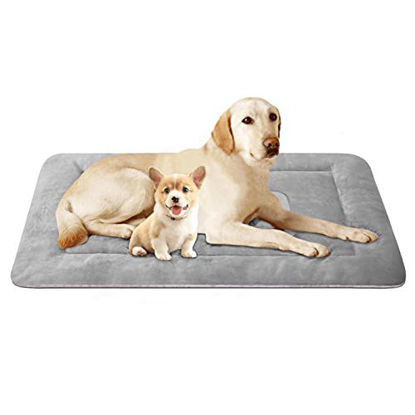Picture of Large Dog Bed 47 inch Crate Bed Pad Mat Soft Washable Pet Beds Non Slip Mattress Kennel Pads