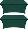 Picture of Utopia Kitchen - 2 Pack, 6 Ft Stretchable Tablecloth - Tight Fit Washable and Wrinkle Resistant Spandex Table Cover for Event & Parties (Hunter Green)