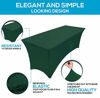 Picture of Utopia Kitchen - 2 Pack, 6 Ft Stretchable Tablecloth - Tight Fit Washable and Wrinkle Resistant Spandex Table Cover for Event & Parties (Hunter Green)