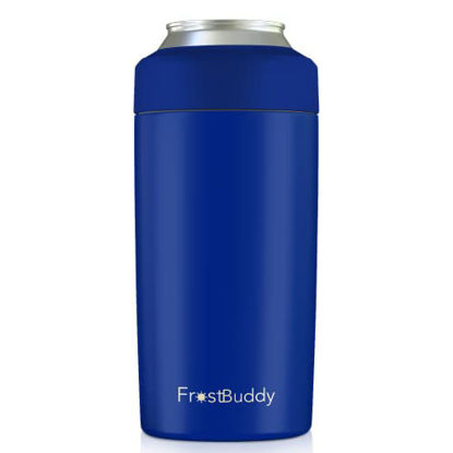 Picture of Frost Buddy Universal 2.0 5 Sizes in 1 Insulated Can Cooler, Stainless Steel Can Cooler for 12 oz & 16 oz Regular or Slim Cans & Bottles, Royal Blue
