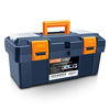 Picture of Anyyion 17-inch Tool Box with Removable Tray , Small Parts Box On The Lid is Removable, Tray Can be Removed and Combined at Will (Blue)