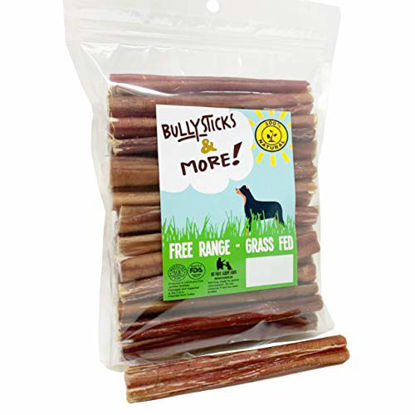 Picture of 6 Inch Bully Sticks (Thin, Regular, Thick, Bites and Braids) | Bully Sticks for Dogs | 100% Grass Fed Beef | Dog Parents Choice Bully Stick Dog Chews | Bully Bones (6 Inch Regular - 16 Count)