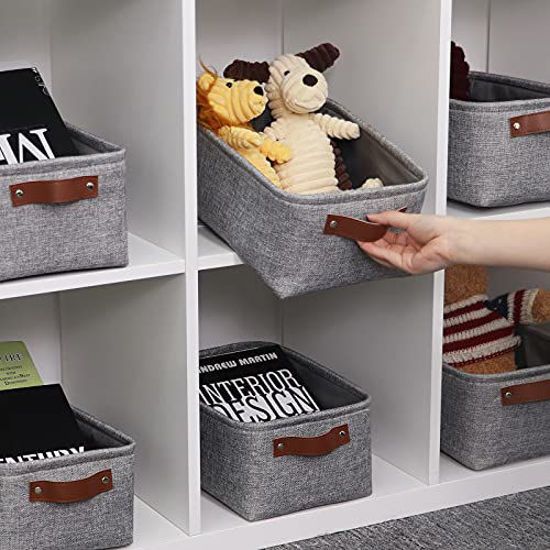 GetUSCart- Small Storage Baskets for Shelves(6pack) Foldable Fabric ...
