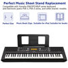 Picture of CELYST Music Stand for Sheet Music, Yamaha Music Sheet Stand Fit for Multiple Keyboard Models, Stable and Durable, Keyboard Sheet Music Stand with 3 Music Book Clip, Perfect Size(Length:18.5in)