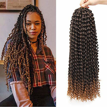 Picture of 22 Inch 7 Packs Passion Twist Hair Long Inch Crochet Braids Hair Water Wave for Passion Twist Braiding Hair Extensions (T30)